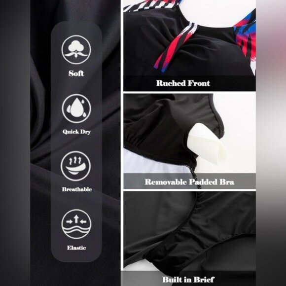 HANNA NIKOLE Tankini Swim Set Size 18W - Picture 8 of 8